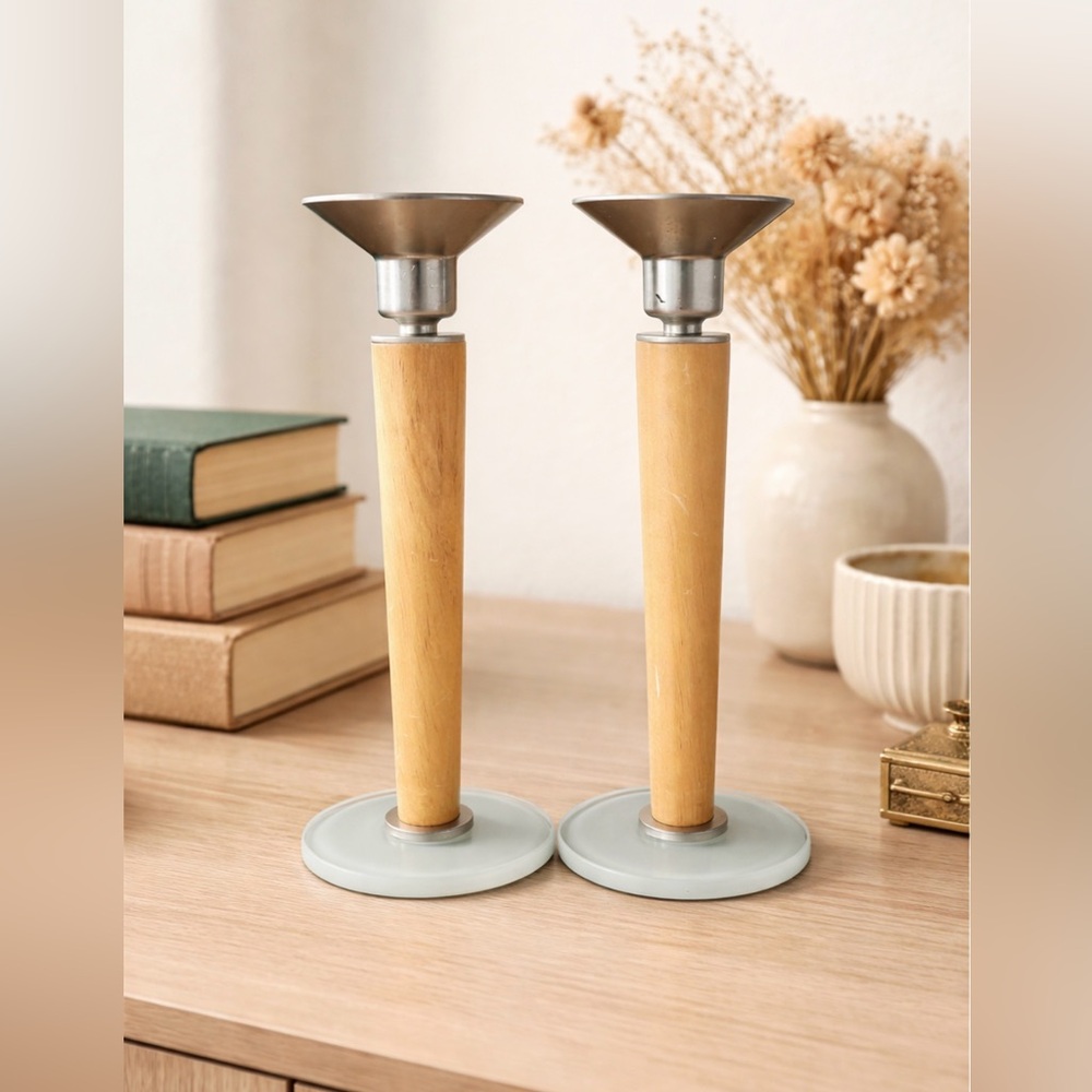 Vintage MCM Danish Style Candlestick Holders